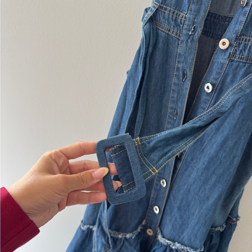 FREE PEOPLE Beau Denim Dress S - Picture 12 of 12